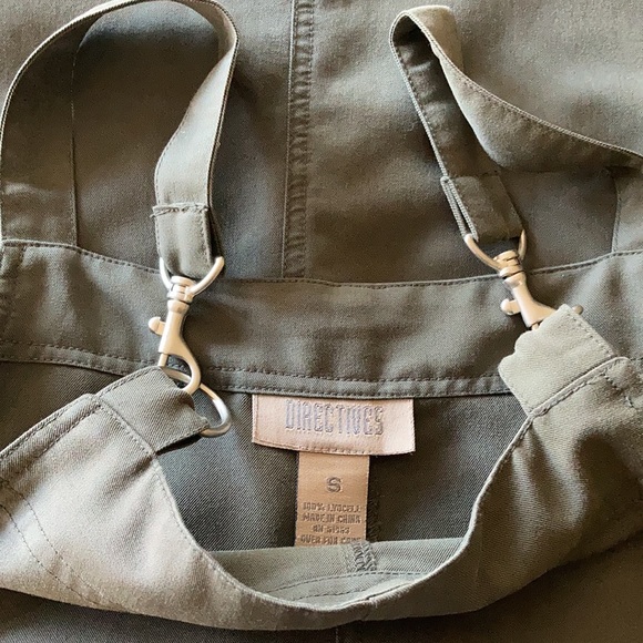 EUC Vintage Olive Green Overall Maxi Dress 90’s Lagenlook Size S - Picture 10 of 12